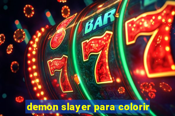 demon slayer para colorir